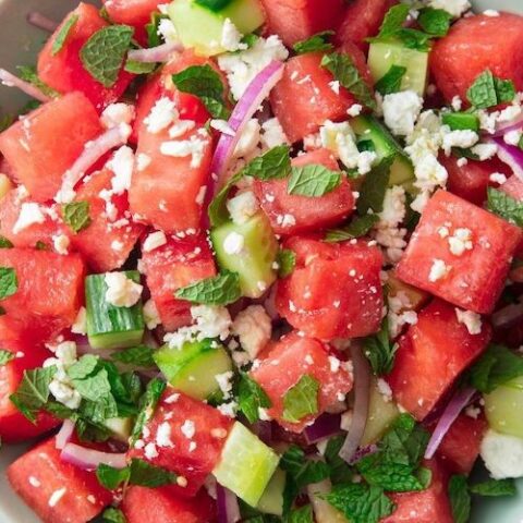 Delish Watermelon Feta Salad