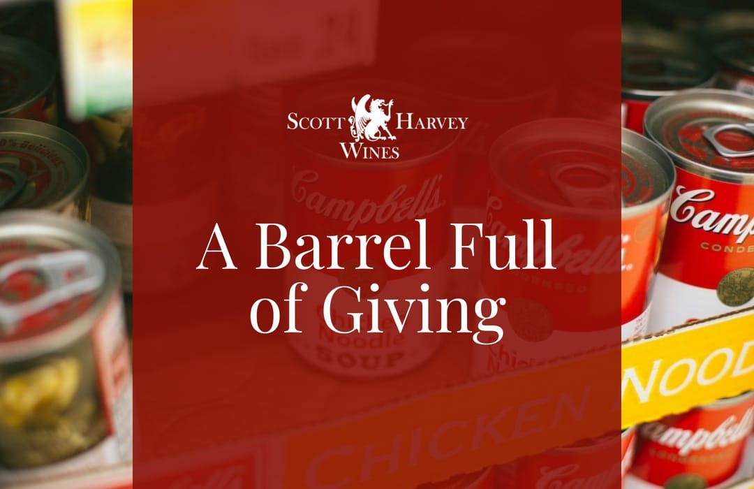 barrel full og giving - cans on shelf