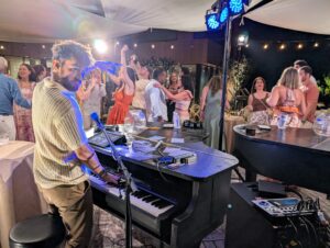 Group dancing to piano music