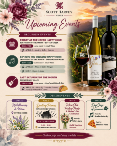 April Events at Scott Harvey Tasting Room