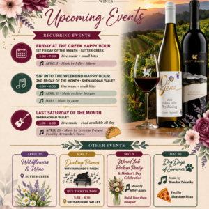 April Events at Scott Harvey Tasting Room