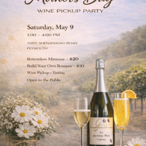 Flyer describing the wine pick up event