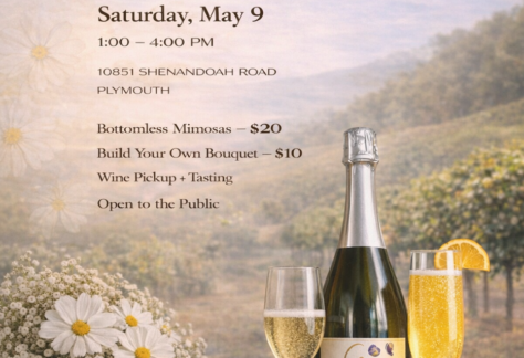 Flyer describing the wine pick up event
